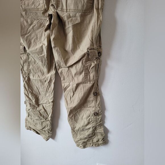 So Y2K Cargo Pants Tan Brown Utility Gorpcore 90s Baggy Grunge Outdoor Low Rise - Picture 9 of 9